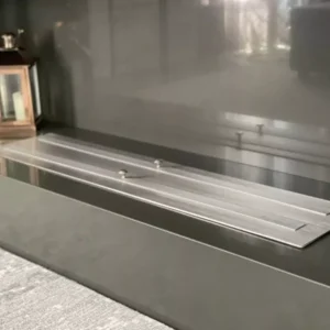 Queimador P. Lareira Ecológica 100 cm 1 m 2 Bocas Inox Escovado