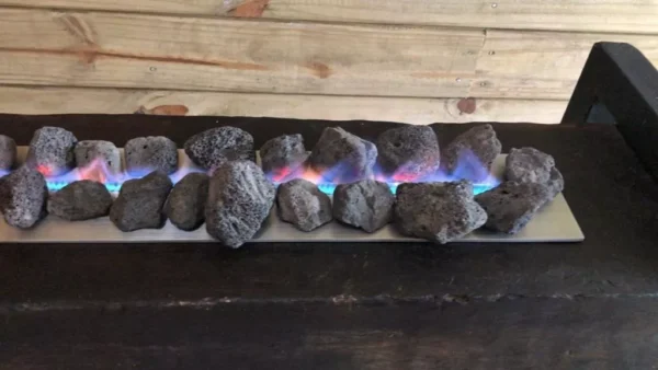 Lareira A Gás Inox Escovado Em Dormente De Lei 120cm - Imagem 3
