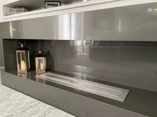 Queimador P. Lareira Ecológica 100 cm 1 m 2 Bocas Inox Escovado - Imagem 3