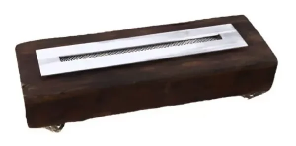 Lareira Ecológica Pronta Em Dormente De Lei 70cm - Inox 304 - Imagem 3