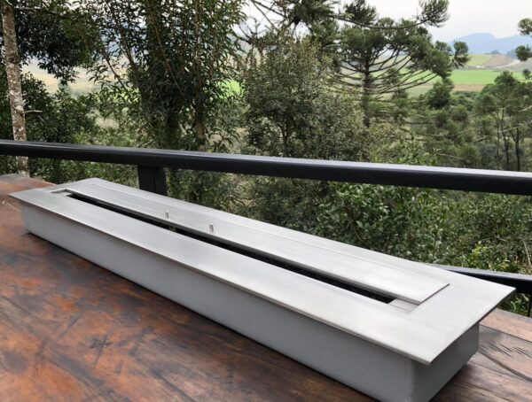 Queimador 5mm inox 304 escovado 90cm Tampa deslizante - Imagem 2