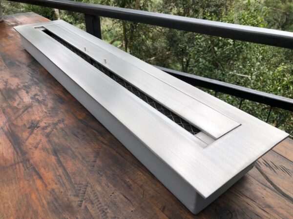 Queimador 5mm inox 304 escovado 90cm Tampa deslizante