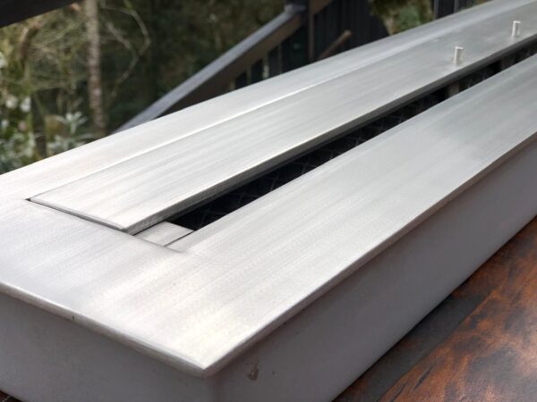 Queimador 5mm inox 304 escovado 90cm Tampa deslizante - Imagem 6