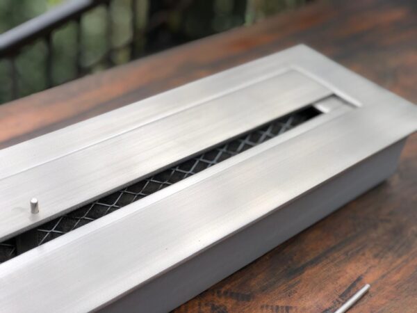 Queimador 5mm inox 304 escovado 90cm Tampa deslizante - Imagem 4