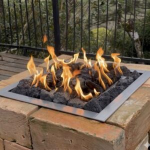 Lareira Externa a Gás Inox 304 quadrada - Pit Fire 60cm x 60cm