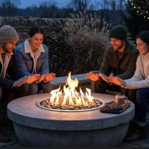 Lareira Externa a Gás Inox 304 REDONDA - Pit Fire 36cm x 36cm