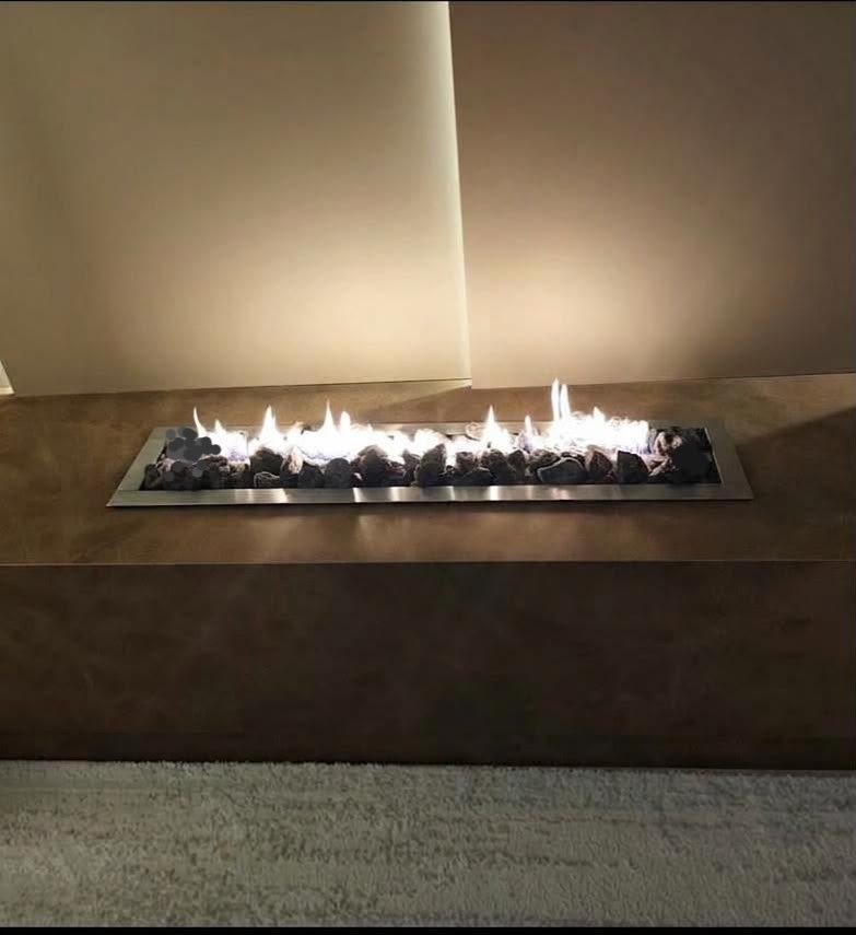 Lareira a Gás Inox 80cm com Pedras Vulcânicas + Tampa Fire Pit - Imagem 4